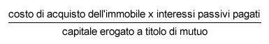 formula detrazione irpef interessi mutui Formula detrazione irpef interessi passivi mutuo spettante
